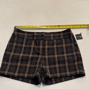 The Limited High Waist Plaid Shorts
